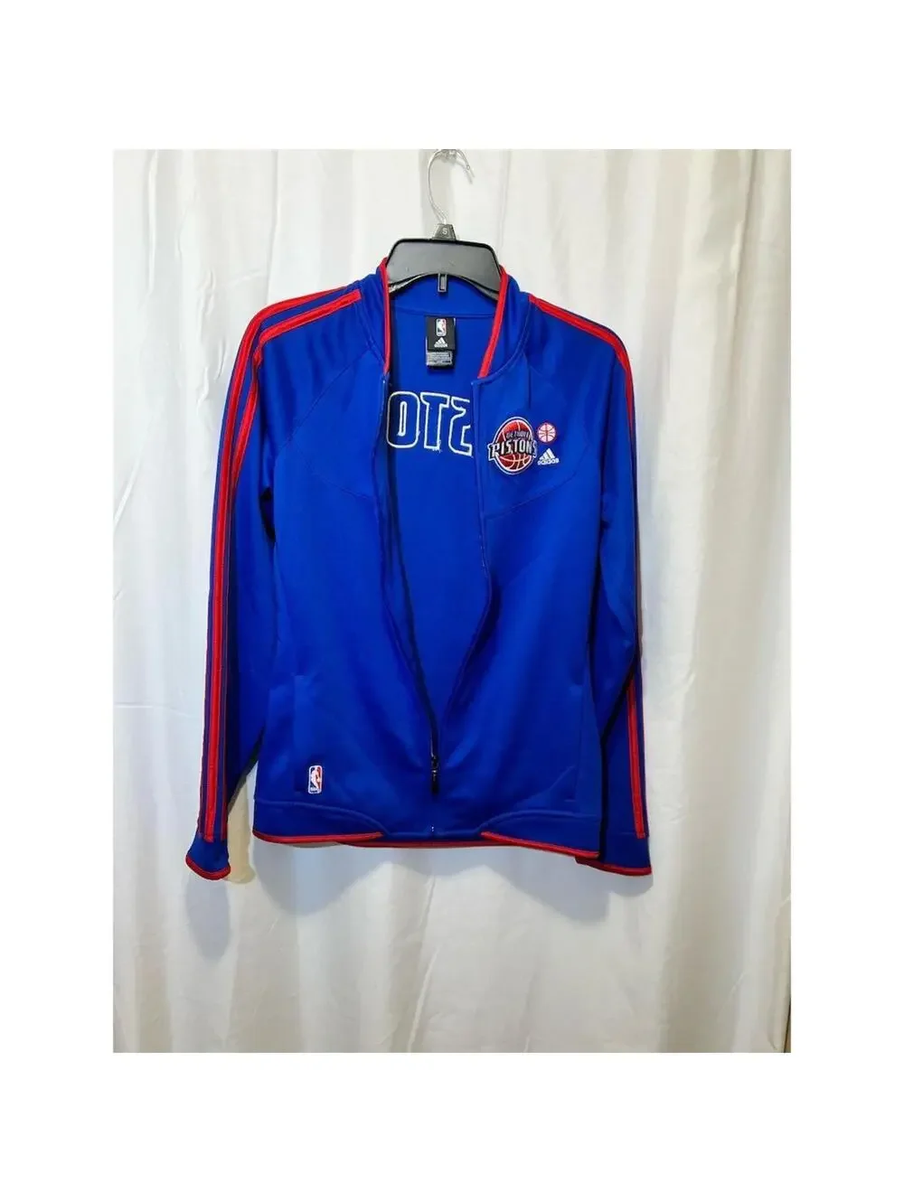 Adidas Detroit Pistons Varsity Jacket Men’s Medium Blue NBA Basketball Casual